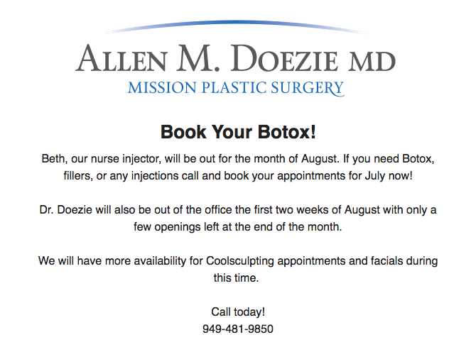 August Specials